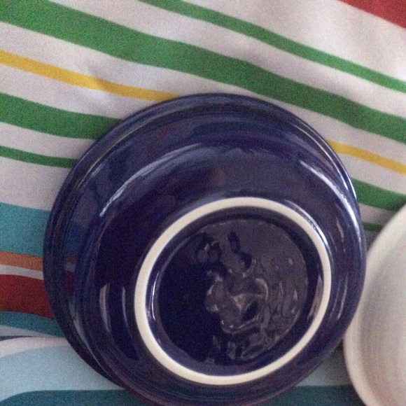 Fiestaware Pair of Soup Bowls Cobalt Blue & white - Picture 8 of 14